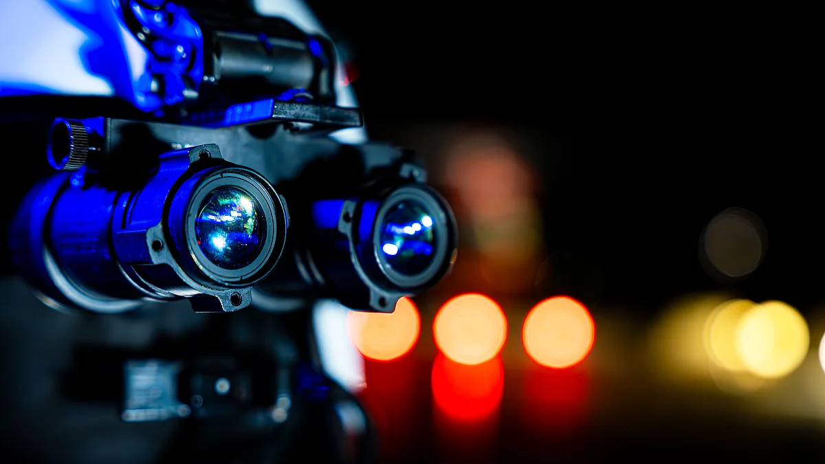 Nahaufnahme einer Night Vision Google (NVG).